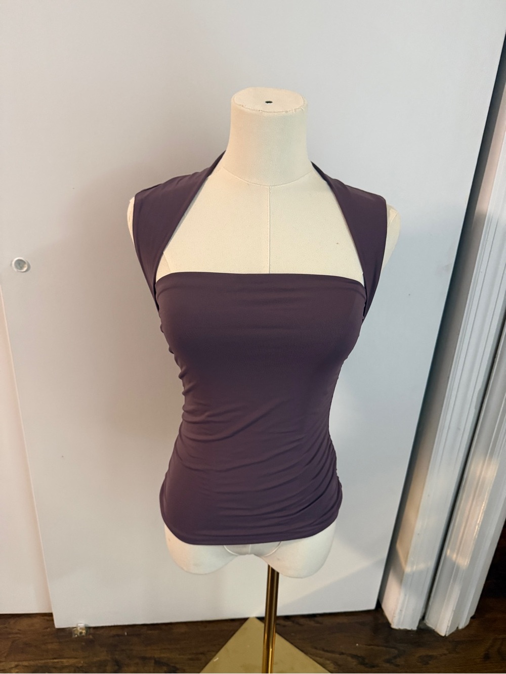 Aritzia Plum Halter Square-Neck Camisole